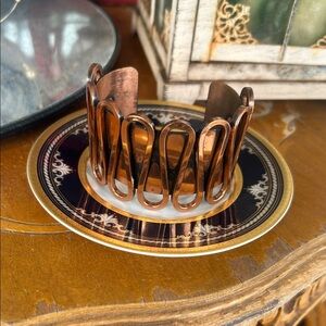 Modernist Copper Cuff Wave Bracelet